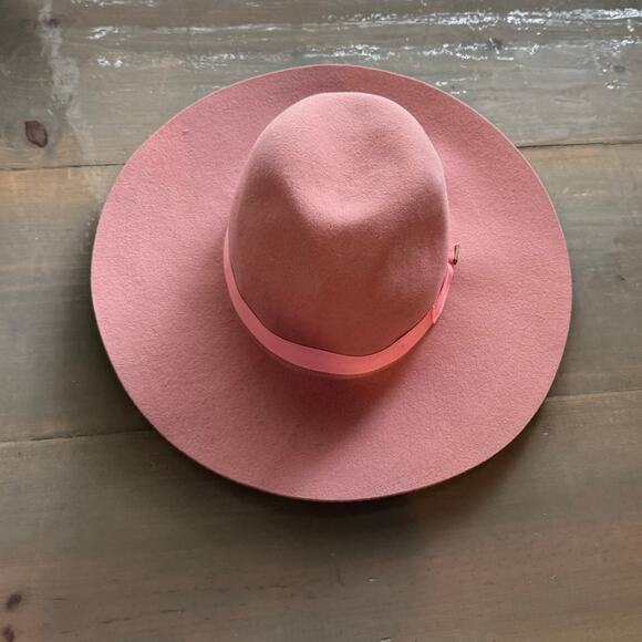 San Diego Hat Company Accessories - San Diego Hat Company Pink Wool Felt Fedora Gaga Joanne Sz O/S NWT